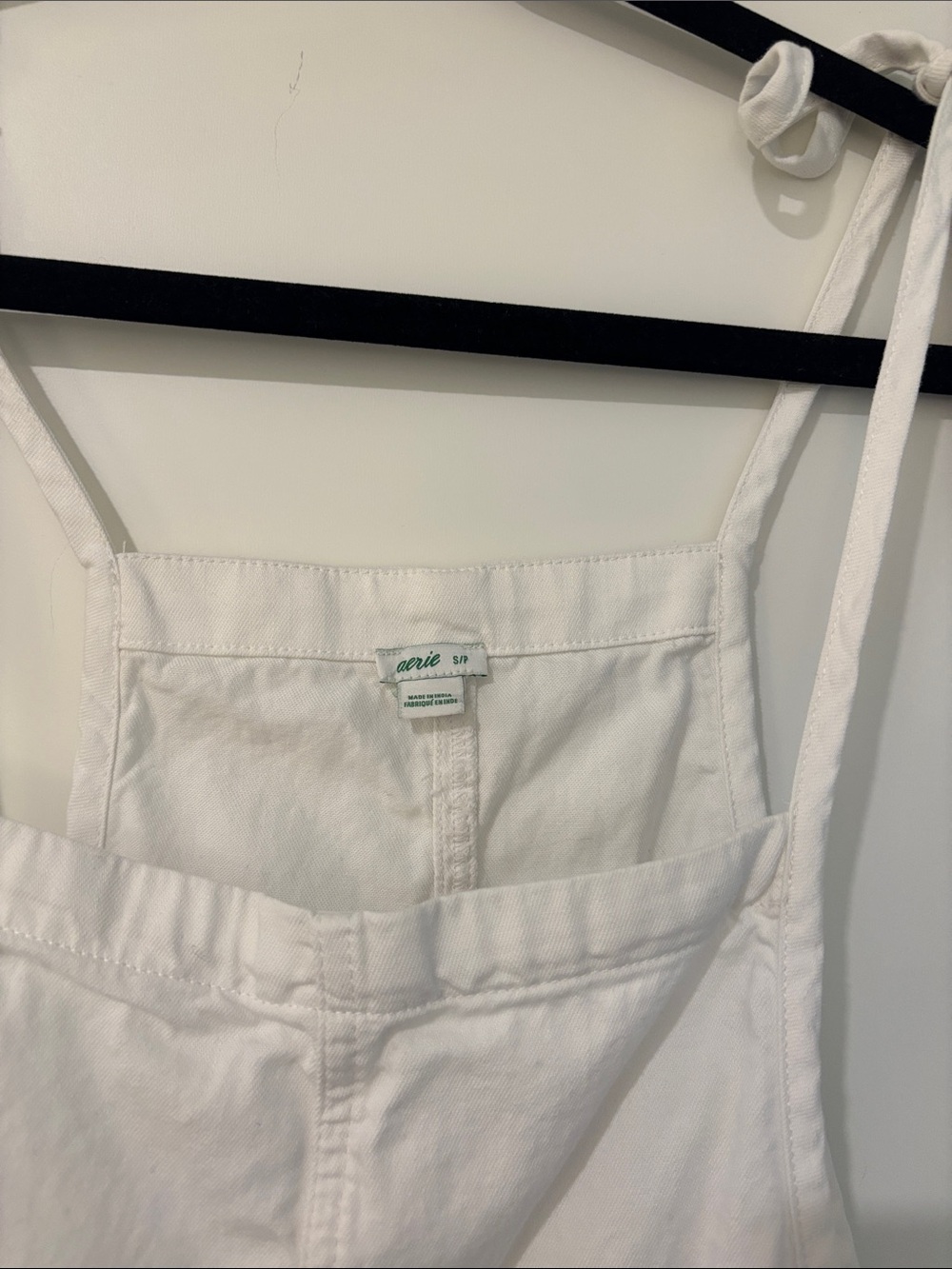 Aerie White Romper Tie Strap Women’s Small - Picture 2 of 3